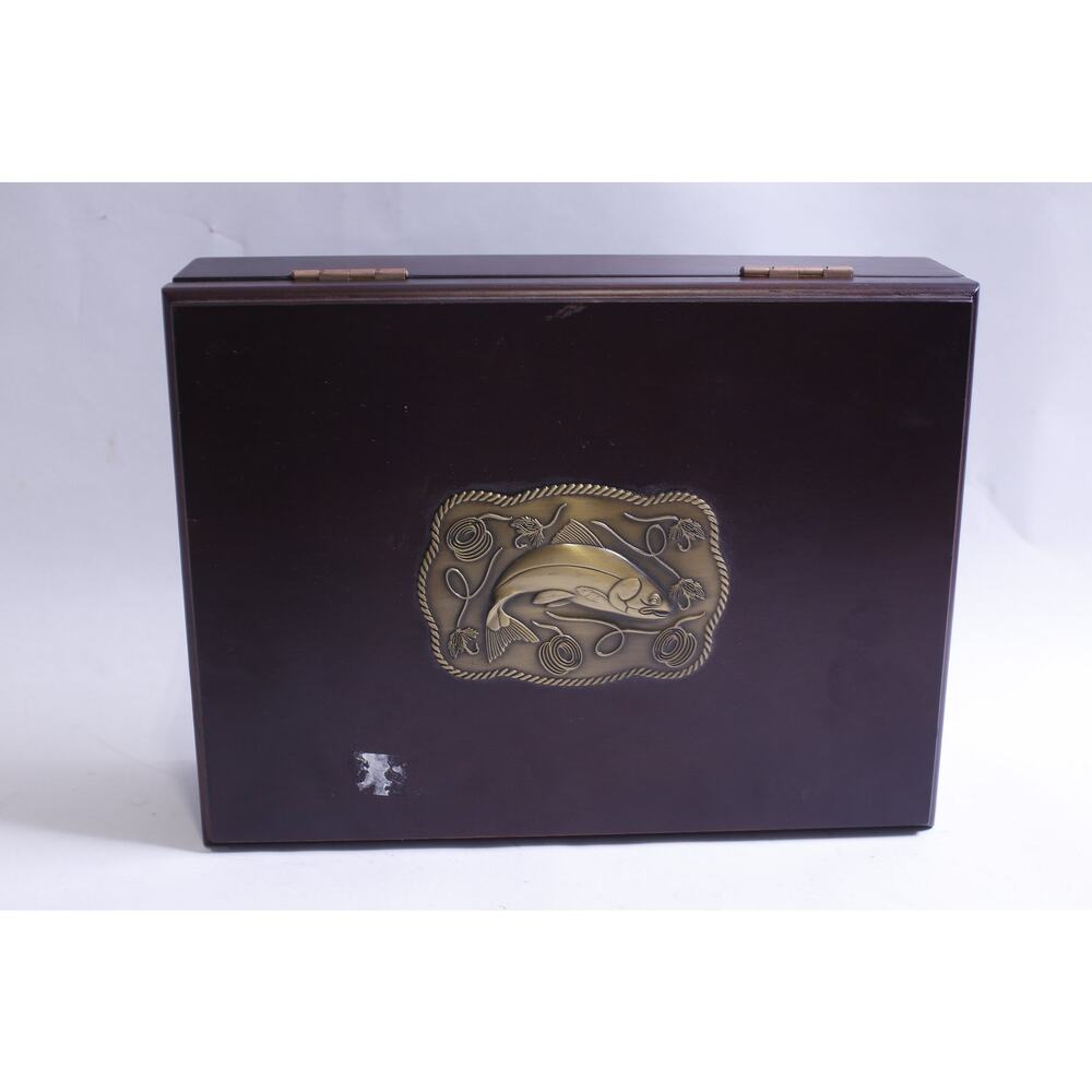 Vintage, Bass, Wooden Gift Box, Fisherman, Fishing, Deep Color